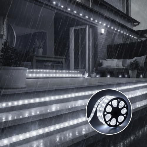 Image of V.E.S.P.A SMD LED Strip Lights Waterproof Lighting for Home Wall Decor & Interior Decoration | Perfect for Diwali Lighting | | Wedding | Events | Strip Lights | (White, 45 Meter)