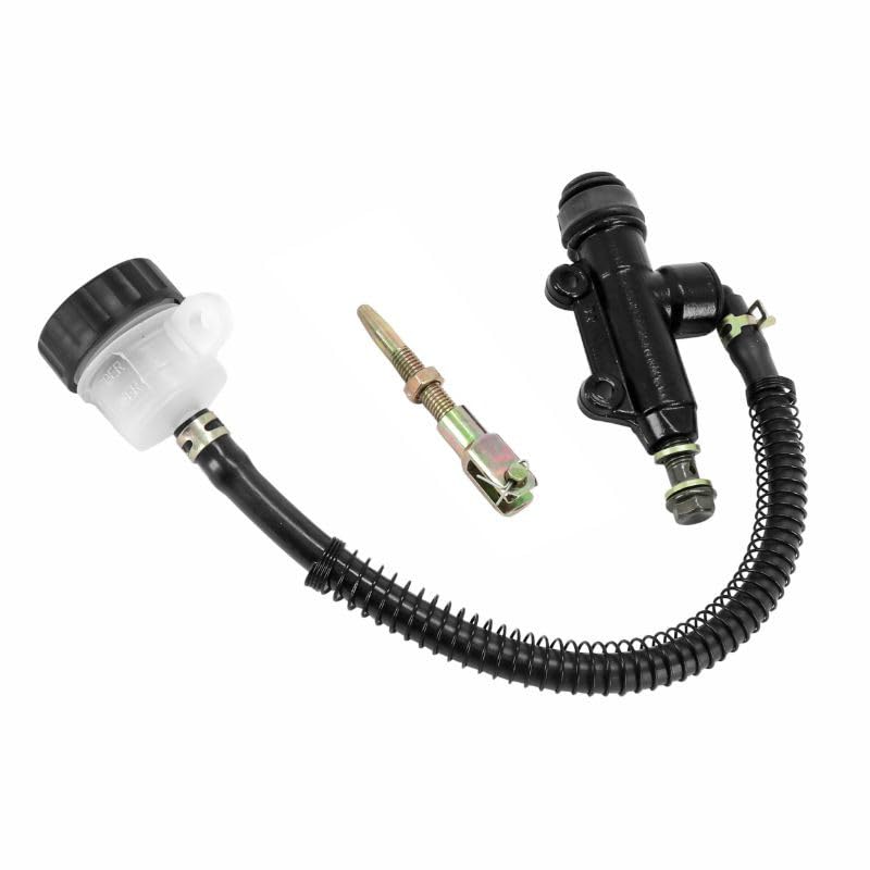 cyclingcolors Pompa freno posteriore per moto, scooter e ciclomotore compatibile con Beta RR Aprilia RX Trigger generico KSR TRX nero con barattolo Cilindro Maestro