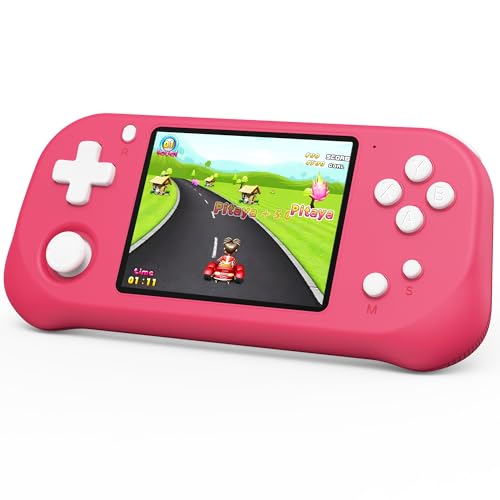 Handheld Game for Kids,3.2'' 3.2'' IPS HD Large Screen,245 Preloaded 16 Bit Games,Rechargeable Gaming Player Kids Adults Seniors Birthday (Vivid Magen