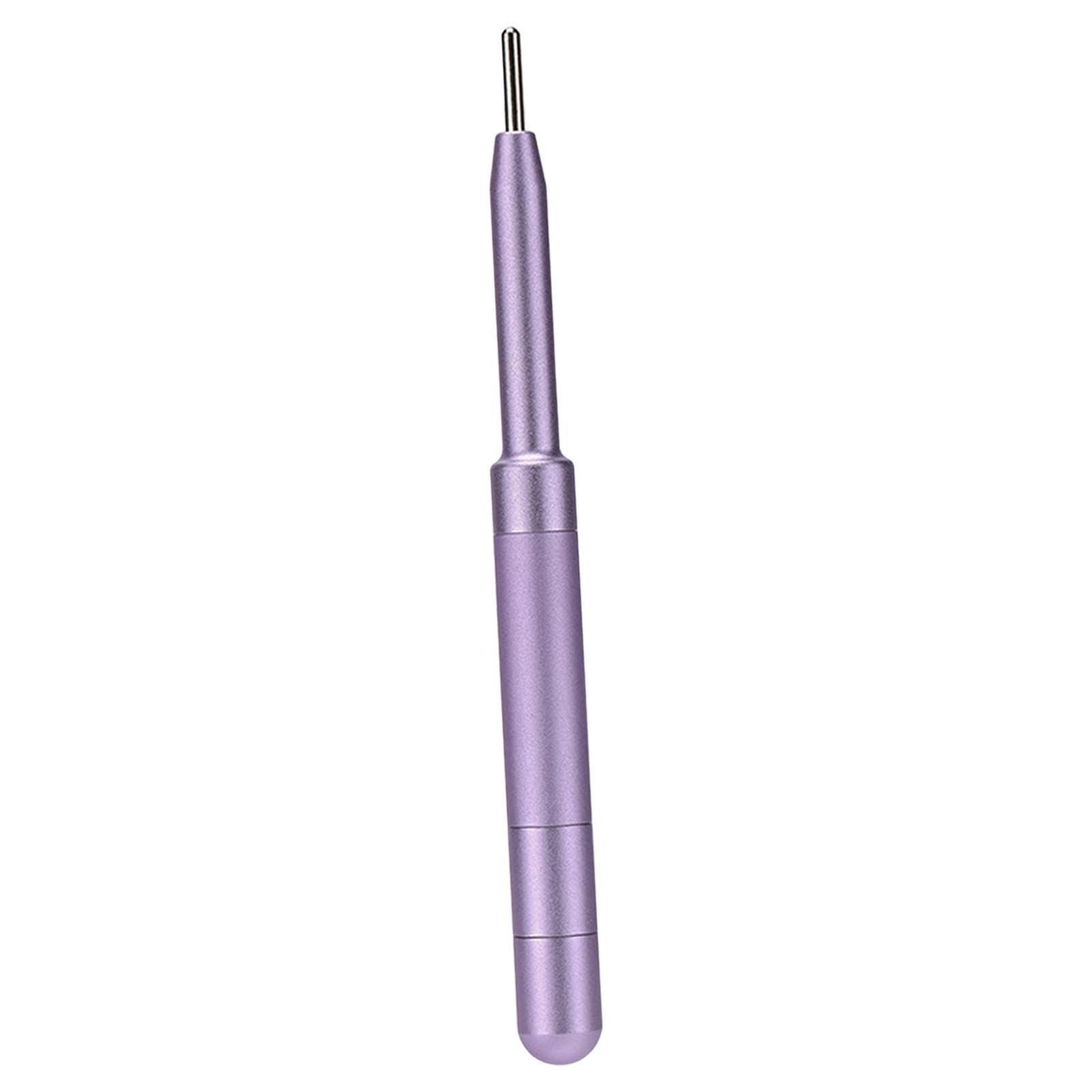 Facial Gesichtsmassage Reflexzonen Aluminiumlegierung Punktmassage Pen Handgerät Mini Manuell Stabil für Spa Körperpflege Reise Geschenk E, Lila