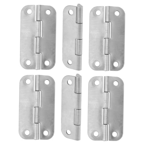 FIXOSHEE 6 piezas Kit de Bisagras de Acero Inoxidable para Reemplazo de Enfriadores Resistentes y Compactas Compatibles con Neveras y Congeladores Rectangulares de Cierre Seguro para