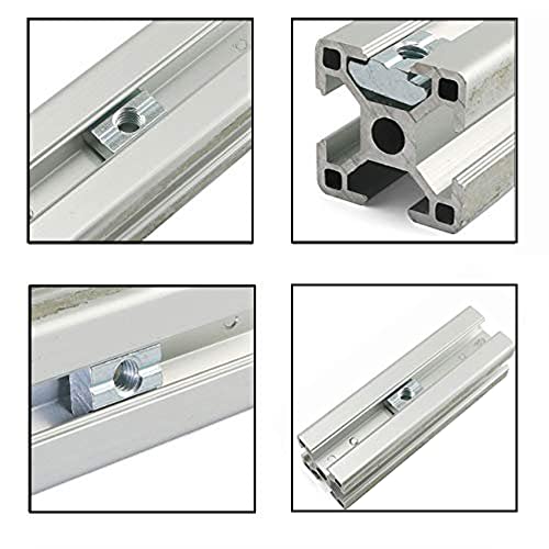 Dado Scanalato a T per Profilo Alluminio, 54 Pezzi...