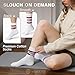 MOSEY KOSY Slouch Cotton Socks, Scrunch Fashion Colorful Soft Breathable Crew Calf for Women and Men, 4 Pairs(Pink Striped,M)