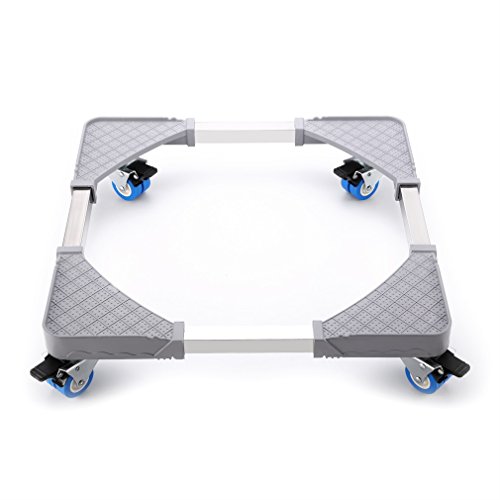 Preisvergleich Produktbild Kitechildhrrd Waschmaschine Sockel Untergestell für Kühlschrank Verstellbare Sockel Roller Trolley mit 8 Gummi-Schwenkräder für Trockner, Waschmaschine und Kühlschrank