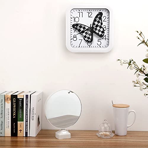 Pendule murale bureau et maison style papillon moderne 26cm - 5