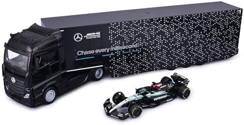 Bburago - Mercedes-AMG Semi Truck avec W15 (2024) #63 Russell, Se...