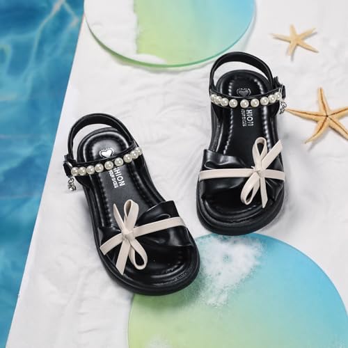 IWIHMIV Girls Sandals Open Toe Sandals for Kids Girls Toddler Girls Sandals Soft Flat Summer Baby Flower Girl Shoes4