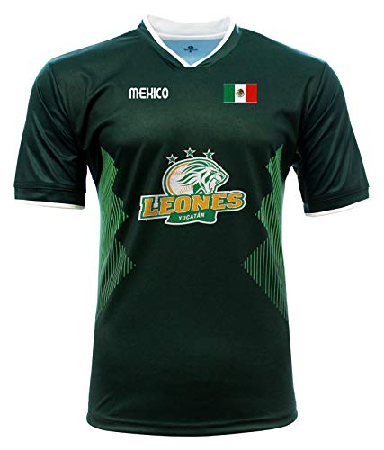 Jersey Mexico Leones de Yucatan 100% Polyester_Made in Mexico (XXX-Large) Green