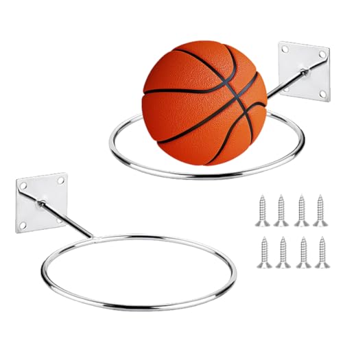 YOYEAH 2 Stück Ballhalterung Wand - Ballregal für Fußbälle,...