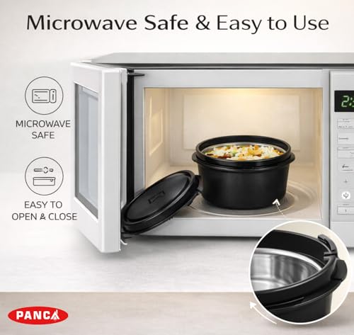 Image of PANCA Lunch Box Set with Fabric Bag | Leak Proof Microwave Safe Containers with Detachable Lock Lids | BPA Free Tiffin for Office, School, Kids, Women & Men