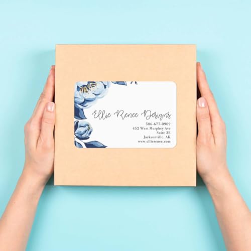 Personalized 4\" x 6\" Rectangle Rounded Corners Labels / 250 Fully Custom Image Stickers/Rolled Small Business Craft Labels/DIY Upload Your Own Design/Made in The USA