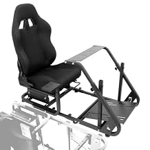 Anman Racing Simulator Cockpit Adjustable Racing Steering Wheel Stand Fit for Logitech G29 G37 G920 G923, for Thrustmaster T300R T500, for FANTEC, Wheel Shifter Pedals NOT Included