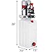 Mophorn Hydraulic Power Unit 8 Quart Hydraulic Pump Single Acting Hydraulic Pump for Dump Trailer Car Lifting 12V DC (Plastic, Single Acting Hydraulic Power Unit)
