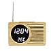 Budzik-wielofunkcyjny cyfrowy budzik USB termometr wyświetlacz temperatury czasu Radio FM, 6.14 * 3.94 * 1.93 cala