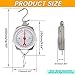 Mechanical Precision Hanging Scale, 110lb/50kg Max Capacity, Dual Unit with Large Display & 2 S-Hooks, Heavy Duty Spring Dial Scale for Kitchen Food Weighing, Fishing, Hunting, Big Game