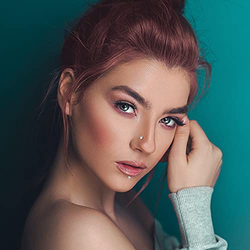 Onesing 55 Pcs 20G Nose Rings For Women Nose Rings Hoops Nose Piercing Jewelry Cz Nose Studs Screw L Shape Nose Bone Pin Stainless Steel Gold Body Piercing Jewelry #TOP4