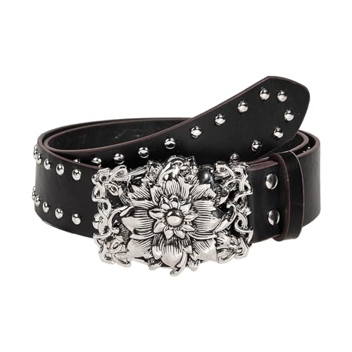 Adjustable Carved Buckle Waist Belt PU Alloy Rivet Belt Hot Girls Women Waist Belt For Coat Skirts Jeans