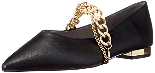 [ランダ] パンプス 2WAYチェーンフラットパンプ レディース BLACK 24.5 cm