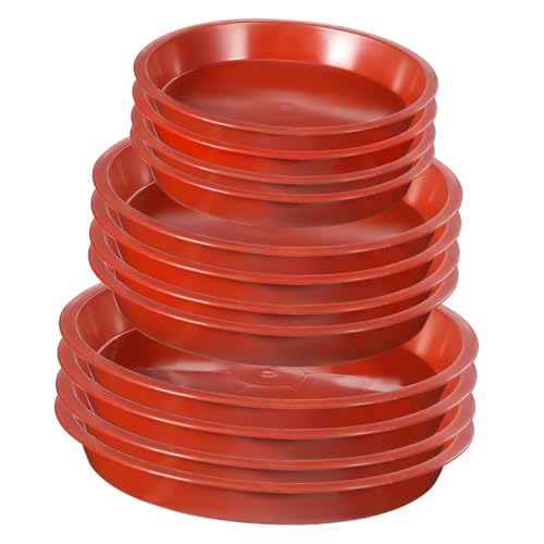 Garneck 12 Piezas Platillos para Plantas De Interior Bandejas De Goteo para Macetas Platillos Redondos para Plantas Bandejas De Agua para