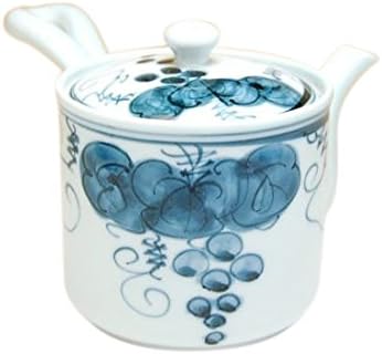 急須 ちゃこし付き 軽い急須 たっぷりサイズ かわいい 日本製 有田焼 おしゃれ 里ぶどう ステンレス茶こしアミ付き 在庫限り