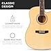 Best Choice Products 41in Beginner Acoustic Guitar Full Size All Wood Cutaway Guitar Starter Set w/Case, Strap, Capo, Strings, Picks - Natural