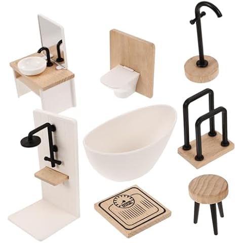 NUOBESTY Doll House Bathroom Accessories Set Cover