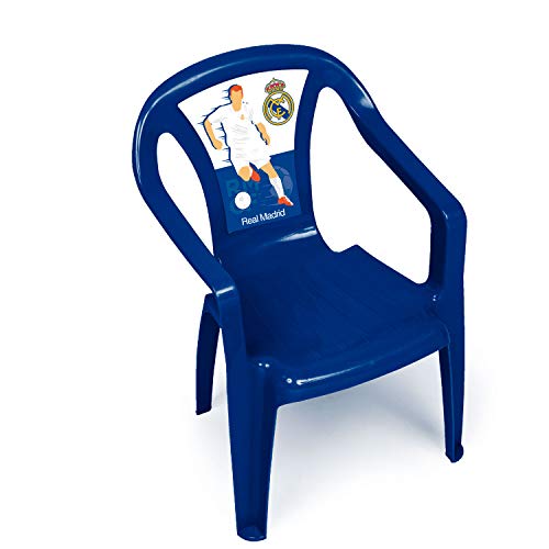 ARDITEX Silla PP MONOBLOCK Real Madrid - Silla Moderna para Videojuegos - Azul - Polipropileno - 15 cm x 22 cm x 5 cm