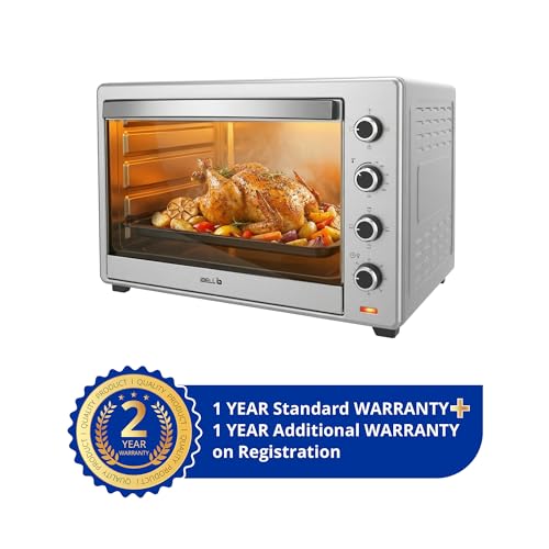 Image of iBELL 100L Electric Oven IBLEOSS100LG | 2800W High Power | Rotisserie, Convection & Inner Lamp | Stainless Steel Body | Multi-Function Baking, Grilling & Toasting Oven
