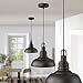 zeyu Farmhouse Pendant Light, 1-Light Industrial Hanging Light Fixture 11-inch, Oil Rubbed Bronze Finish, 016-1 ORB