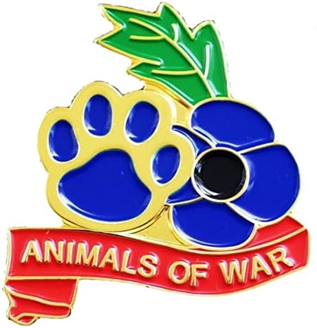 Purple Poppy Lapel Enamel Badge WE SERVED TOGETHER SOLDIERS & ANIMALS IN WAR - Foto 11