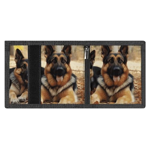 Wallet for Men - Slim Trifold Wallet, German Shepherd Dog Money Clip, Coin Purse with 8 Credit Card Holder4