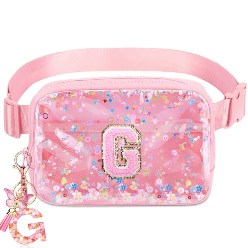 Image of Initial Fanny Pack for Girls - Belt Bag for Teens Kid Teen Girl Kid Birthday Gift Pink G