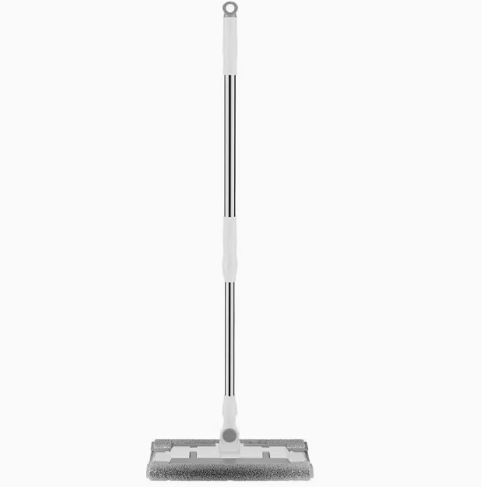 Fregona MOP con 3 Almohadillas de Microfibra Lavables de Uso húmedo y seco, Sistema de Limpieza de Pisos Mop Plano de Tela con Clip de 40 cm mopa para Limpiar