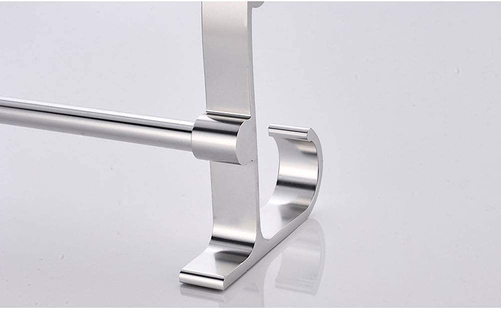 Porta Asciugamani Appendiabiti Da Bagno In Alluminio A Doppio Palo Accessori Per Il Bagno(40cm)