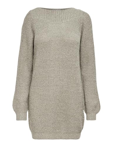 JDY Damen JDYwhitney Megan L/S Boat Dress Knt Noos Kleid, Cement, M