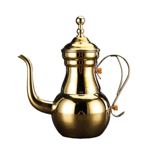 BYWXW Recipiente Aceite Acero Inoxidable, Contenedor Tarro Colador de Grasa, Almacenamiento de Aceite,Graseras de Cocina para el Restaurante Casero Cocina(Size:700ml,Color:Oro)