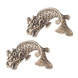 [Ipetboom] 2個 製レトロ鯉形ペンダント キーチェーン装飾 ネックレス用パーツ 室内飾りや手作りアクセントに