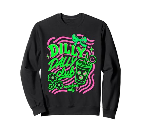 Dilly Dally Club Member Only, Coquette Bow Iced Coffee Tees Sweatshirt