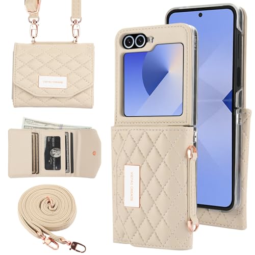 Portefeuille Samsung Z Flip 6 coque fente billets porte-cartes et protection charnière