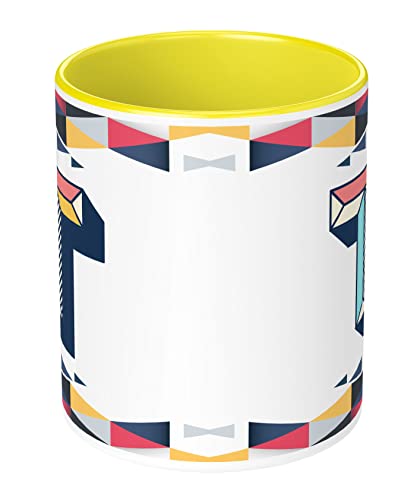 Image of 3D Colorful Alphabet Letter T Printed Coffee Mug For Girls Boys Friends Love Kids Best Gift For Birthday Anniversary Initial Letter T (Microwave Safe Ceramic Tea Coffee Mug-350ml) - ABV3TM2 219