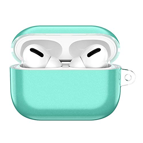 Supgear AirPods Pro Hülle, Ultradünnes Case Cover TPU Stoßfeste Zweiteilige Schutzhülle für AirPods Pro 2019 [Sichtbarer Front LED][Unterstützt kabelloses Laden] - Grün Cover