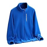 vejtmcc Chaqueta de forro polar para hombre Mirco con cuello alto, chaqueta con cremallera, chaqueta de tiempo libre, chaqueta de entretiempo, chaqueta deportiva ligera, fina, chaqueta de