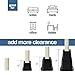 Home It Adjustable Bed Risers - Elevation in 3, 5 or 8 Inch - Heavy Duty Stackable Furniture Risers Supports 1,300 lbs - for Under-Bed Storage, College Dorms, Table and Couch, 4 Pack Bed Lifts Black