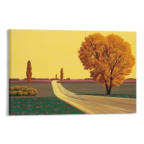 Autumn Road par Hiroshi Nagai poster decoration murale salon moderne et design chaleureux