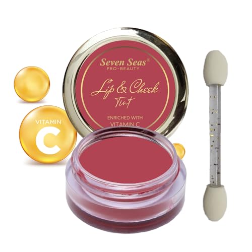 Image of Seven Seas Lips & Cheek Tint Combo Pack of 2 | Matte Natural Blush for Women | Lip Tint with Vitamin E | Nourishing Cheek Tint (Blush Pink)