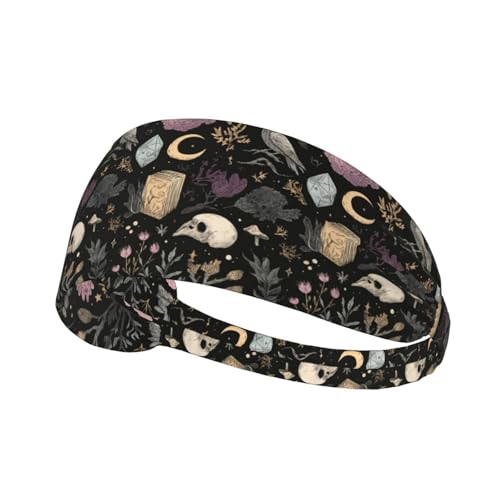 Tuaakeo Magic Witch Headbands Outfit Accessories For Women Men Fashion Sweatbands Athletic Elastic Hairband For Hiking Cycling Running Fitness Yoga Football Exercise Accessory Gift