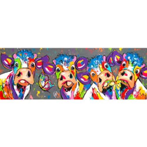 Peinture abstraite de poisson rouge sur toile, affiche d'art mural moderne pour salon 50x150cm