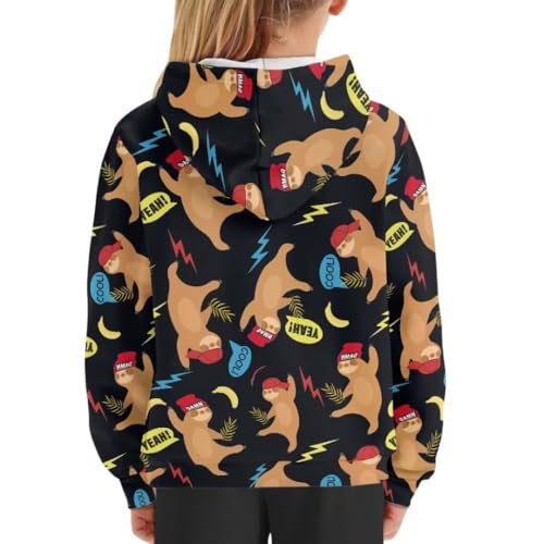 Animal Pattern Boys Girls Pullover Hoodies Long Sleeve Sweatshirt with Pockets4
