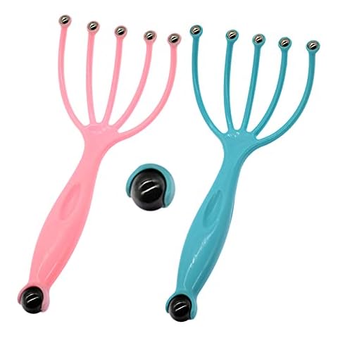AWADUO Head Massager for Men Women, Ball Head Massager Scalp Massage Scratcher for Deep Relax Head and Relieve Stress 2 Pieces Cover
