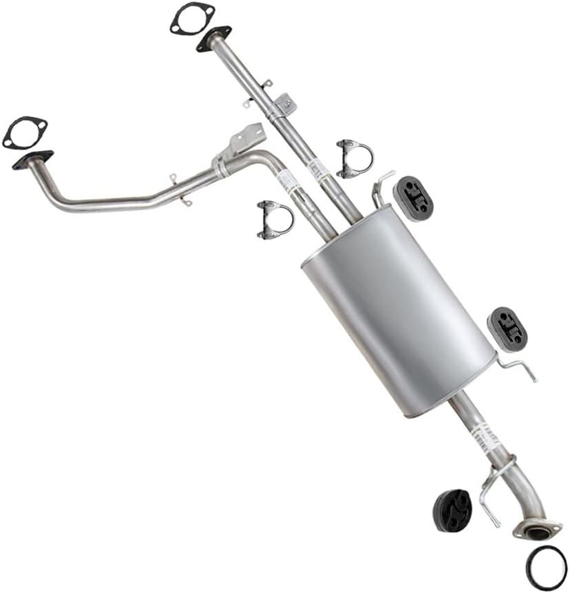 Exhaust Muffler Assembly Compatible with Nissan Pathfinder 2001-2004 3.5L | Stainless Steel | Northeastern Exhaust | Includes Gaskets, Clamps, Hangers, and Bolt Kit | Direct-Fit Replacement